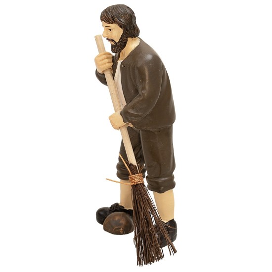Shepherd with staff and sheep series 9/10 cm in