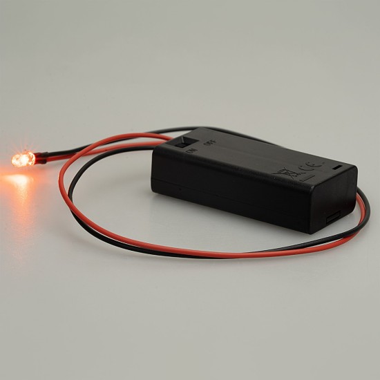 Led parpadeante naranja efecto fuego a pilas