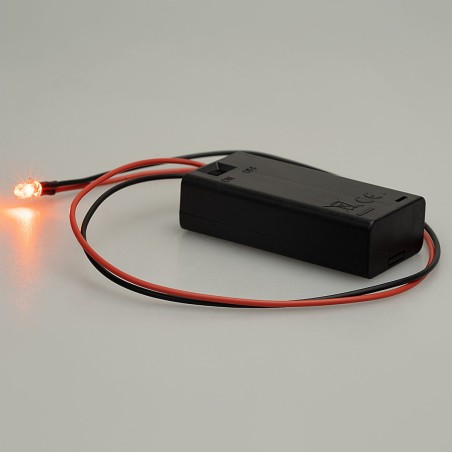 Led parpadeante naranja efecto fuego a pilas