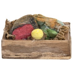 Caja de madera con pez espada de 3x2,1x1,4 cm h