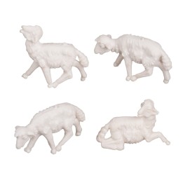 Set 4 pecore per statue da 4 a 5 cm