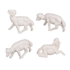 Set of 4 sheep for statues 4 cm