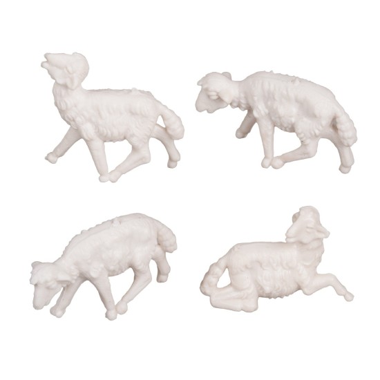 Set 4 pecore per statue da 4 a 5 cm