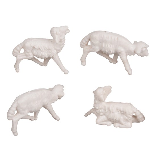 Set 4 pecore per statue da 4 a 5 cm