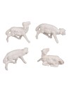 Set of 4 sheep for 4-5 cm statues