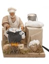 Ricotta maker sitting with fire effect light series 10 cm in motion