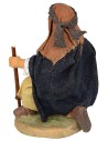 Pastora sentada con bastón y cordero serie 10 cm