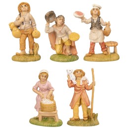 Set 5 statue serie Euromarchi 8 cm