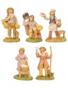 Set of 5 statues series Euromarchi 8 cm