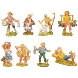 Set 8 statuine Euromarchi serie 4 cm