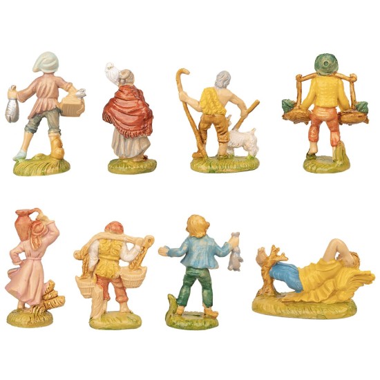 Set 8 statuine Euromarchi serie 4 cm