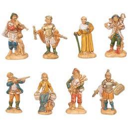 Set 8 statuine serie 3,5 cm Euromarchi