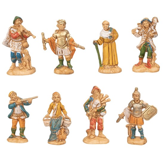 Set 8 statuine serie 3,5 cm Euromarchi