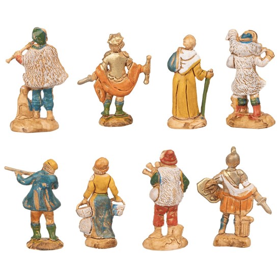 Set 8 statuine serie 3,5 cm Euromarchi