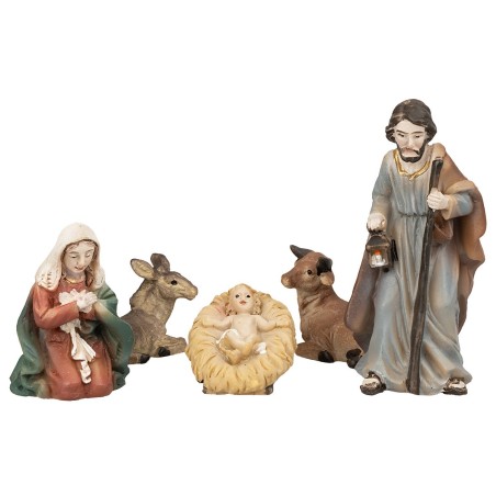 Natività 5 soggetti in resina serie 5 cm
