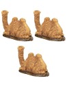 Set of 3 lying camels for 3.5 cm statues Landi Moranduzzo