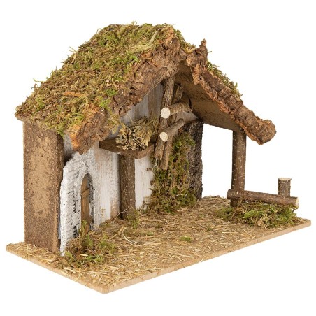 Hut with arched doorway complete with Landi Cost.
