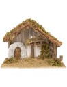 Cabaña con pajar y puerta de arco cm 38x19x28 h