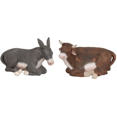 Donkey set and bue seated for statues 30 cm