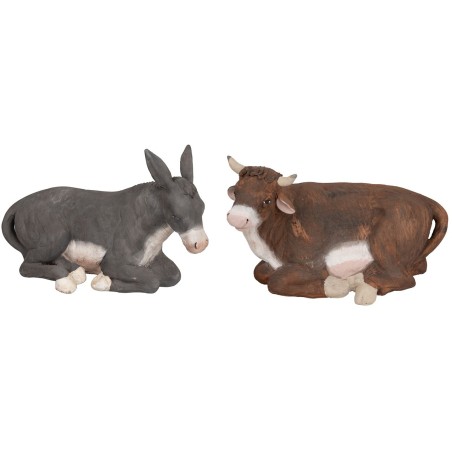 Donkey set and bue seated for statues 30 cm