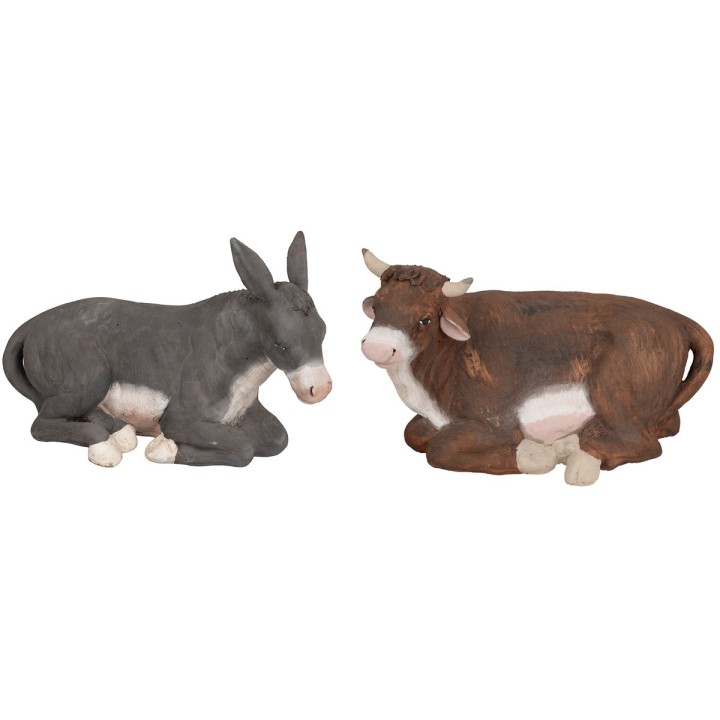 Donkey set and bue seated for statues 30 cm