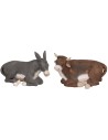 Set de buey y asno en terracota para estatuas de 30 cm