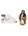 Natividad de terracota con Virgen acostada serie 30 cm