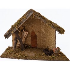 Capanna presepe con statue cm 35x16x23 h.