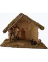 Capanna presepe con statue cm 35x16x23 h.