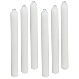 Set of 6 white candles cm 2,5 ø 0,2
