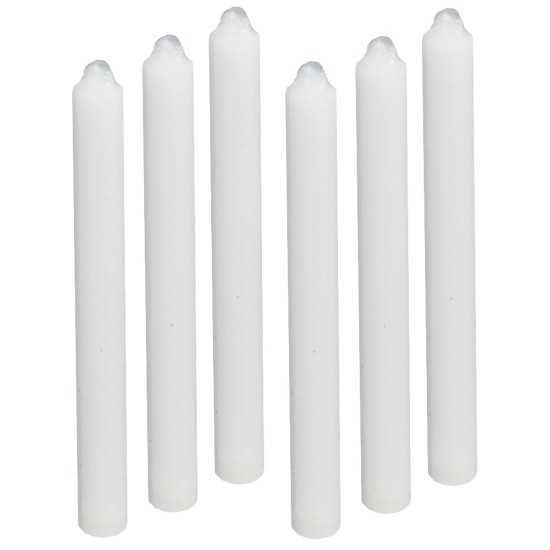 Juego de 6 velas blancas de 2,5 cm ø 0,2