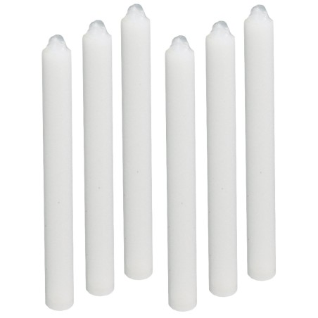 Juego de 6 velas blancas de 2,5 cm ø 0,2