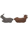 Set bue e asino in terracotta per statue da 30 cm