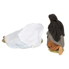 Nativity in terracotta with Madonna lying down 30 2