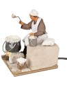 Seated ricotta maker in motion series 12 cm