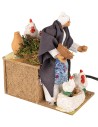 Mujer con gallinas 15 cm en movimiento