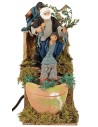Grandfather with children series 10 cm moving