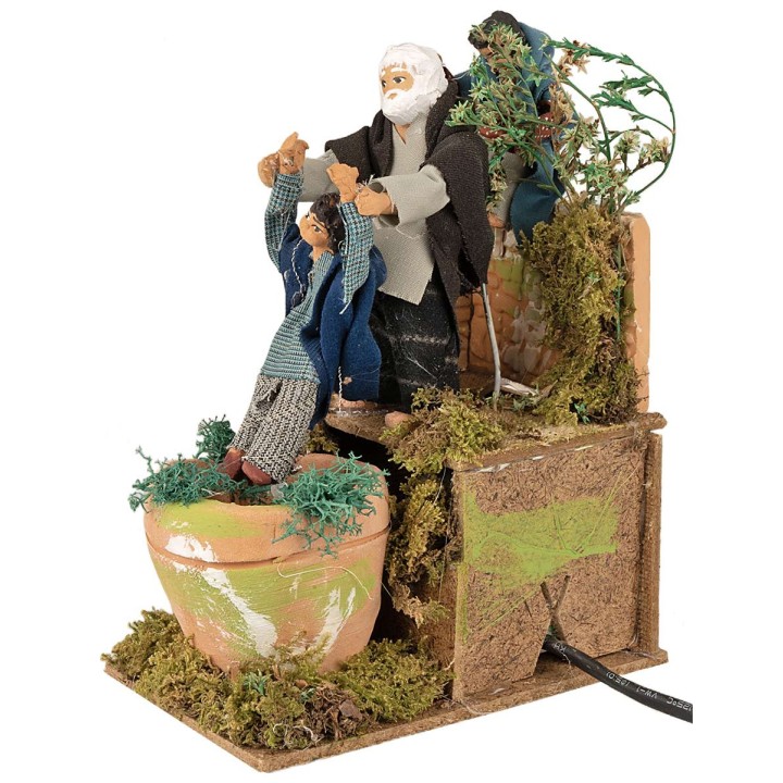 Nonno con bambini serie 10 cm in movimento