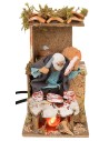 Pastor que cocina los filetes al fuego serie 10 cm en movimiento