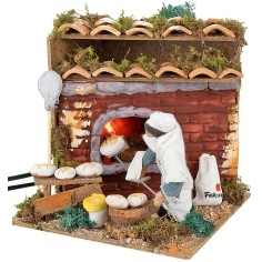 Pastor que cocina los bistecs al fuego 10 cm en