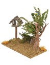 Setting with tree and birdhouse cm 17x9x16 h