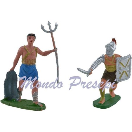 Set 2 gladiatori cm 7 Mondo Presepi