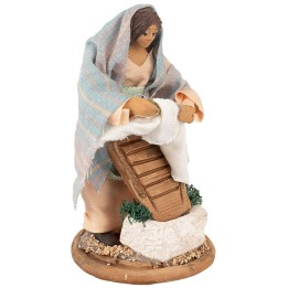 Lavandaia snodabile con panni serie 14 cm