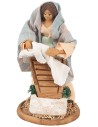 Articulated washerwoman with clothes series 14 cm