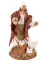 Contadina con galline snodabile serie 14 cm