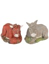 Set bue e asino per statue da 14-15 cm