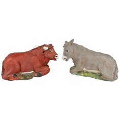 Set bue e asino per statue da 14-15 cm 2
