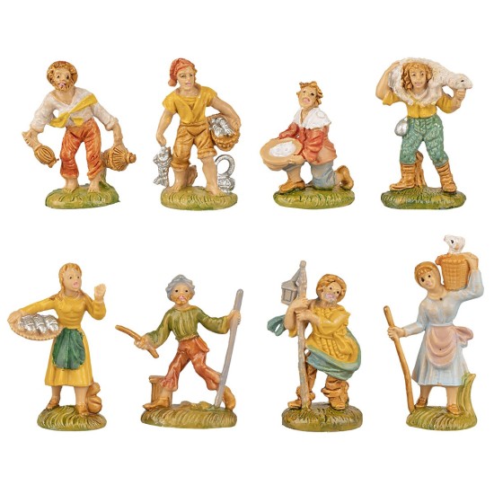 Set of 10 figurines series 4 cm Euromarchi