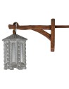 Soporte de pared efecto madera 4x2,8 cm