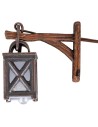 Wood-effect wall mount for lanterns 4.5x3.6 cm